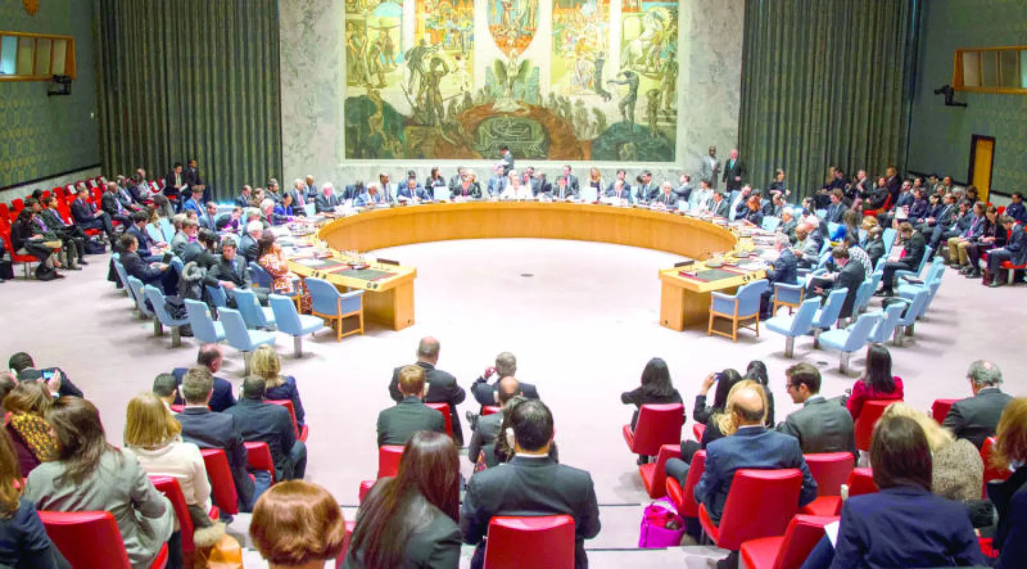 صور لمجلس الأمن التابع للأمم المتحدة في مقر الأمم المتحدة خلال انعقاده في دوات سابقة (أ.ف.ب)