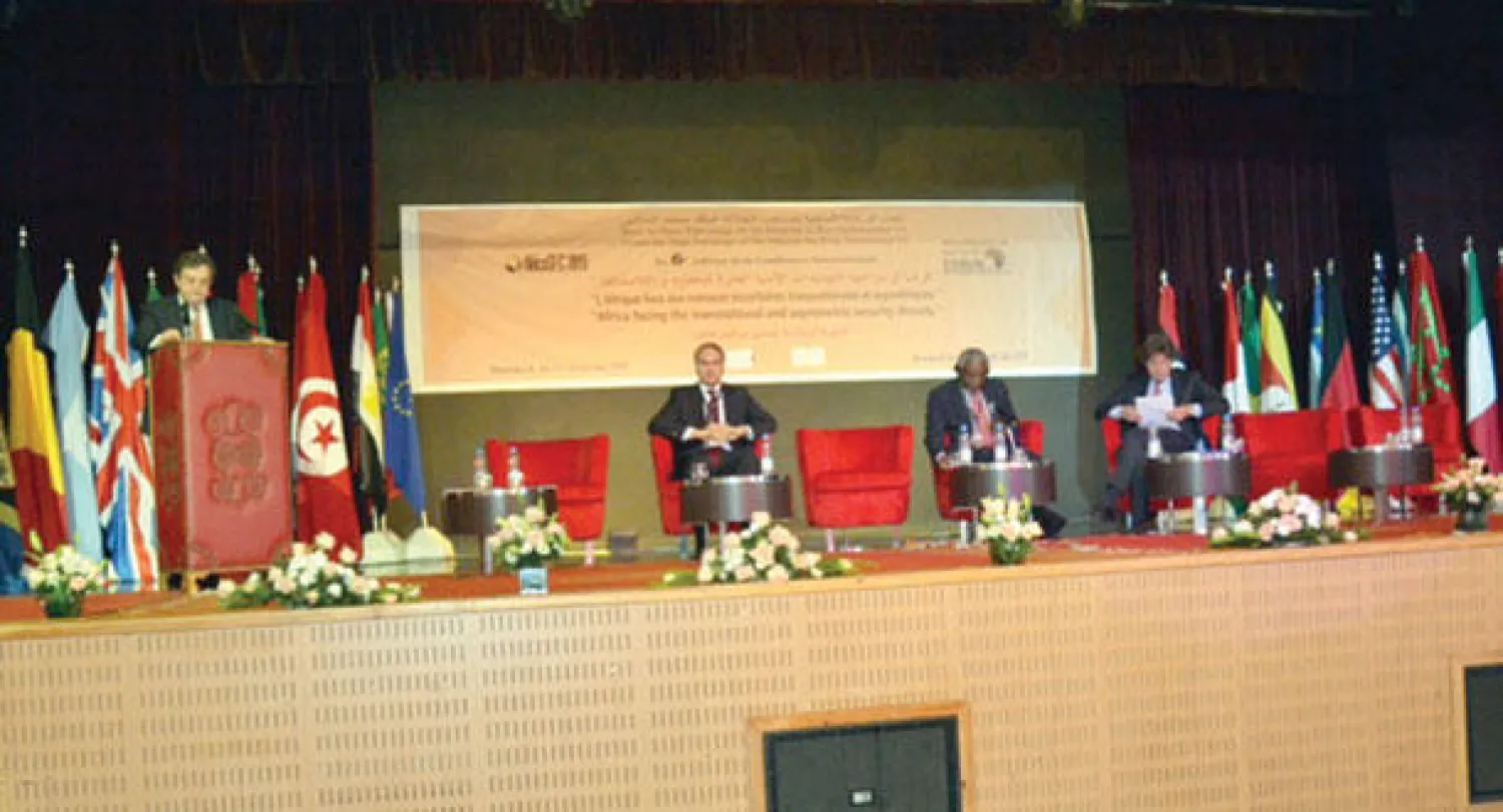 جانب من أشغال الدورة السادسة لمنتدى مراكش للأمن («الشرق الأوسط»)