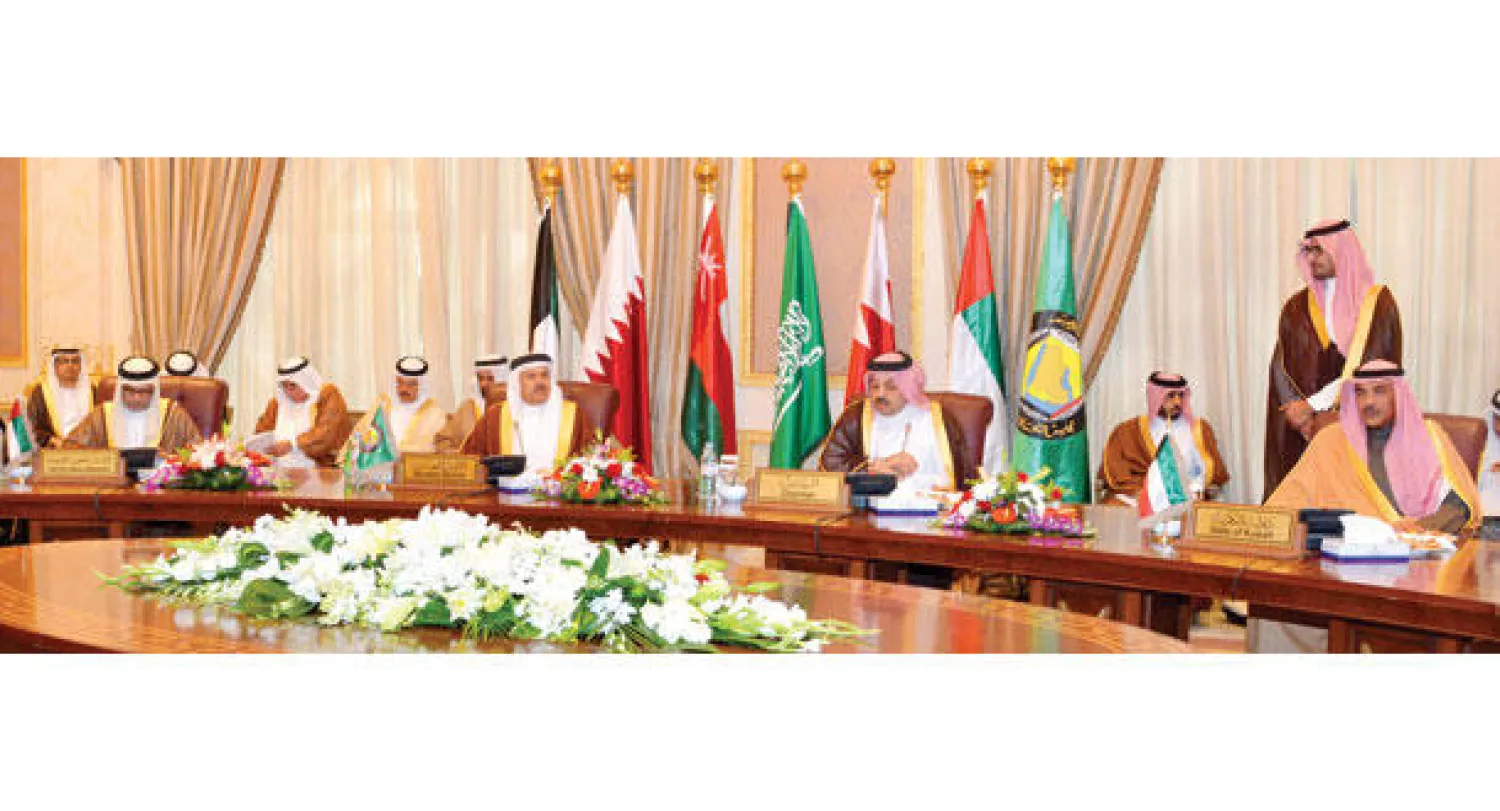 جانب من الاجتماع الاستثنائي لوزراء الخارجية في دول مجلس التعاون في الرياض أمس (واس)