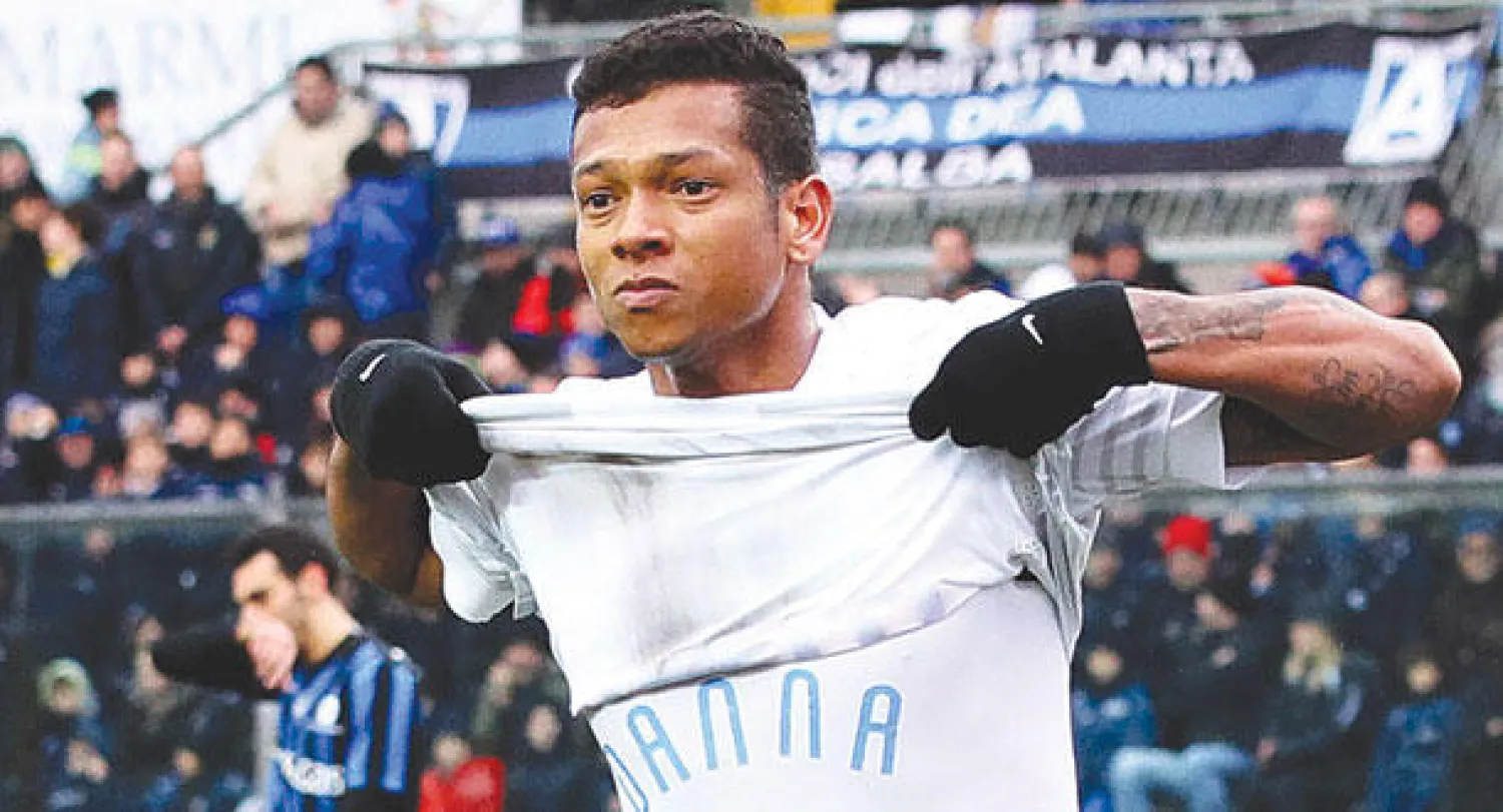 جوارين تألق مع الإنتر وسجل هدفين من الرباعية (إ.ب.أ)