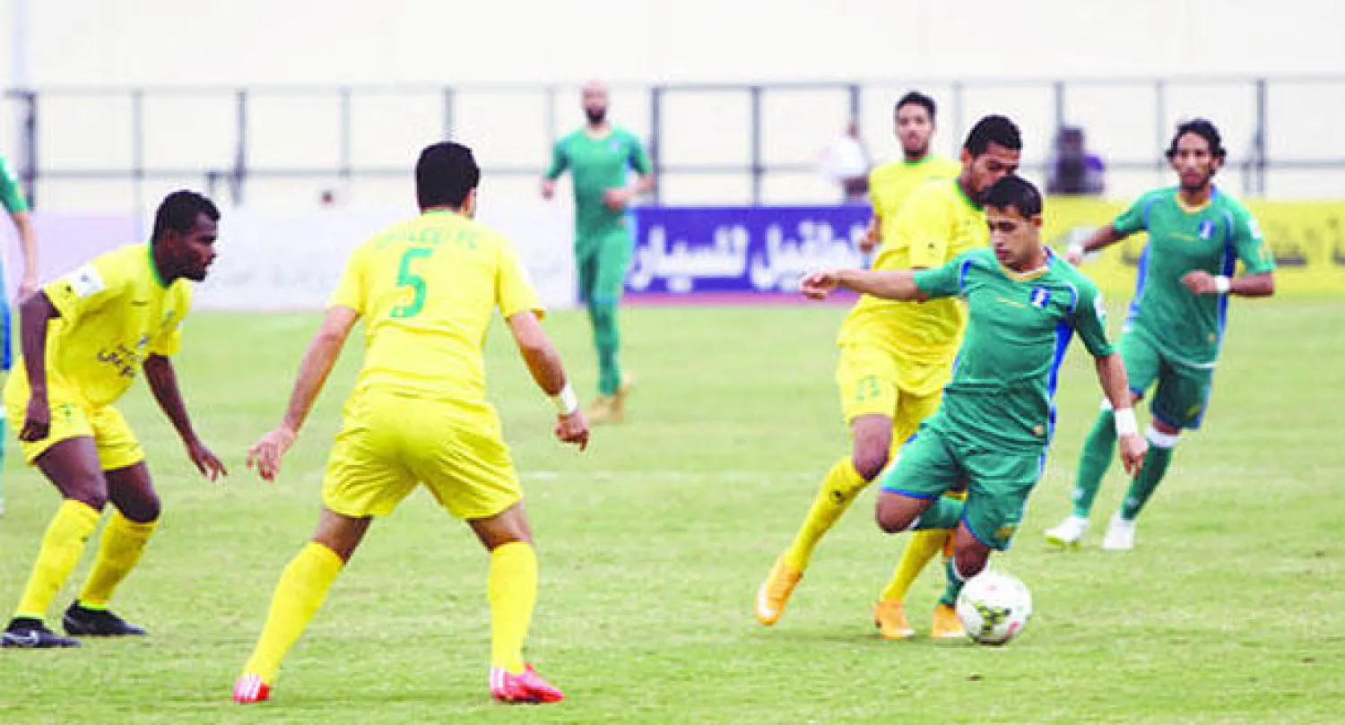 من مباراة الخليج والشعلة الأخيرة في دوري المحترفين السعودي (تصوير: علي العريفي)