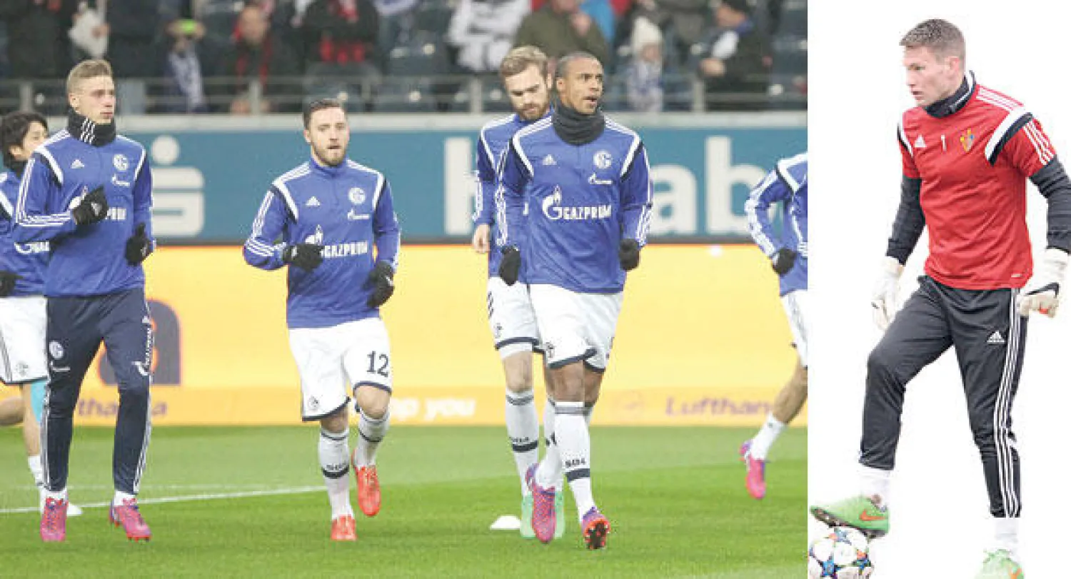 توماس فاشليك حارس مرمى بازل (إ.ب.أ)  -   شالكه لم ينس بعد الهزيمة النكراء التي مني بها الموسم الماضي على أرضه في الدور نفسه (أ.ف.ب)