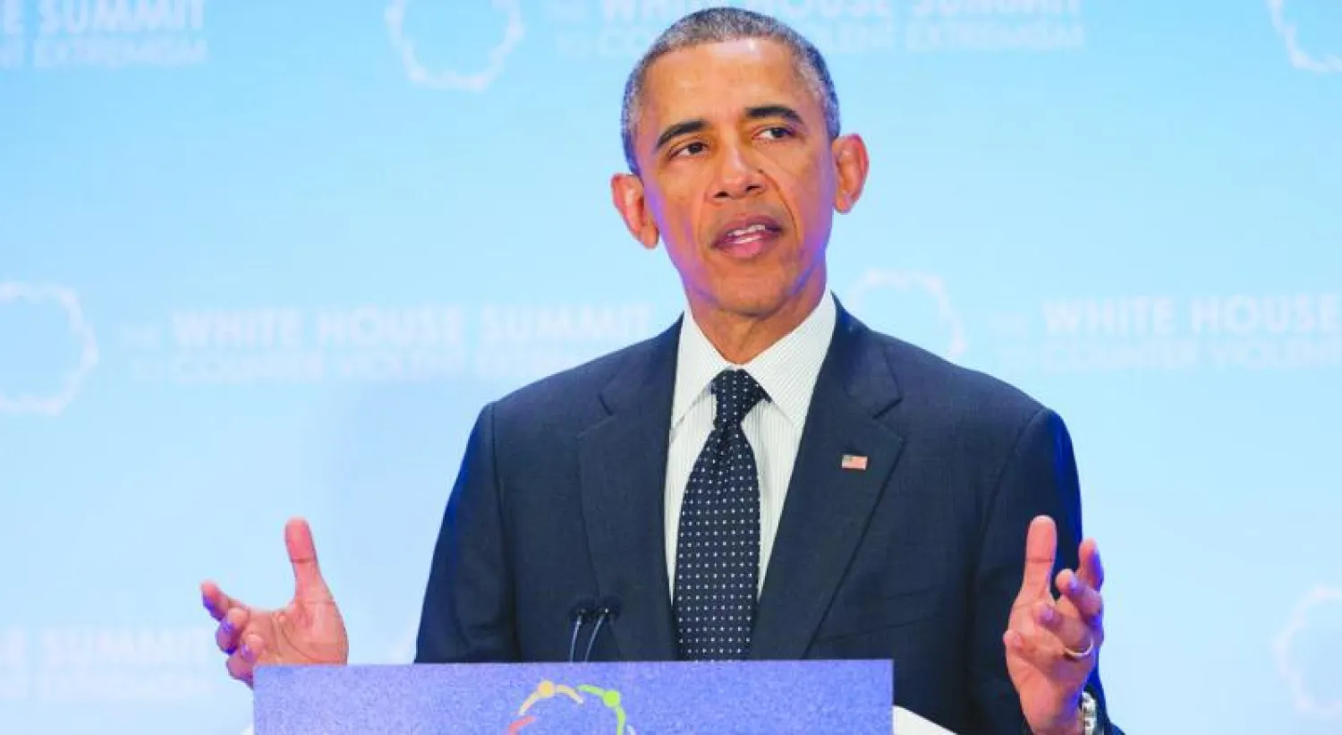الرئيس باراك أوباما  في افتتاح قمة البيت الأبيض لمواجهة التطرف العنيف أول من أمس (أ.ب)