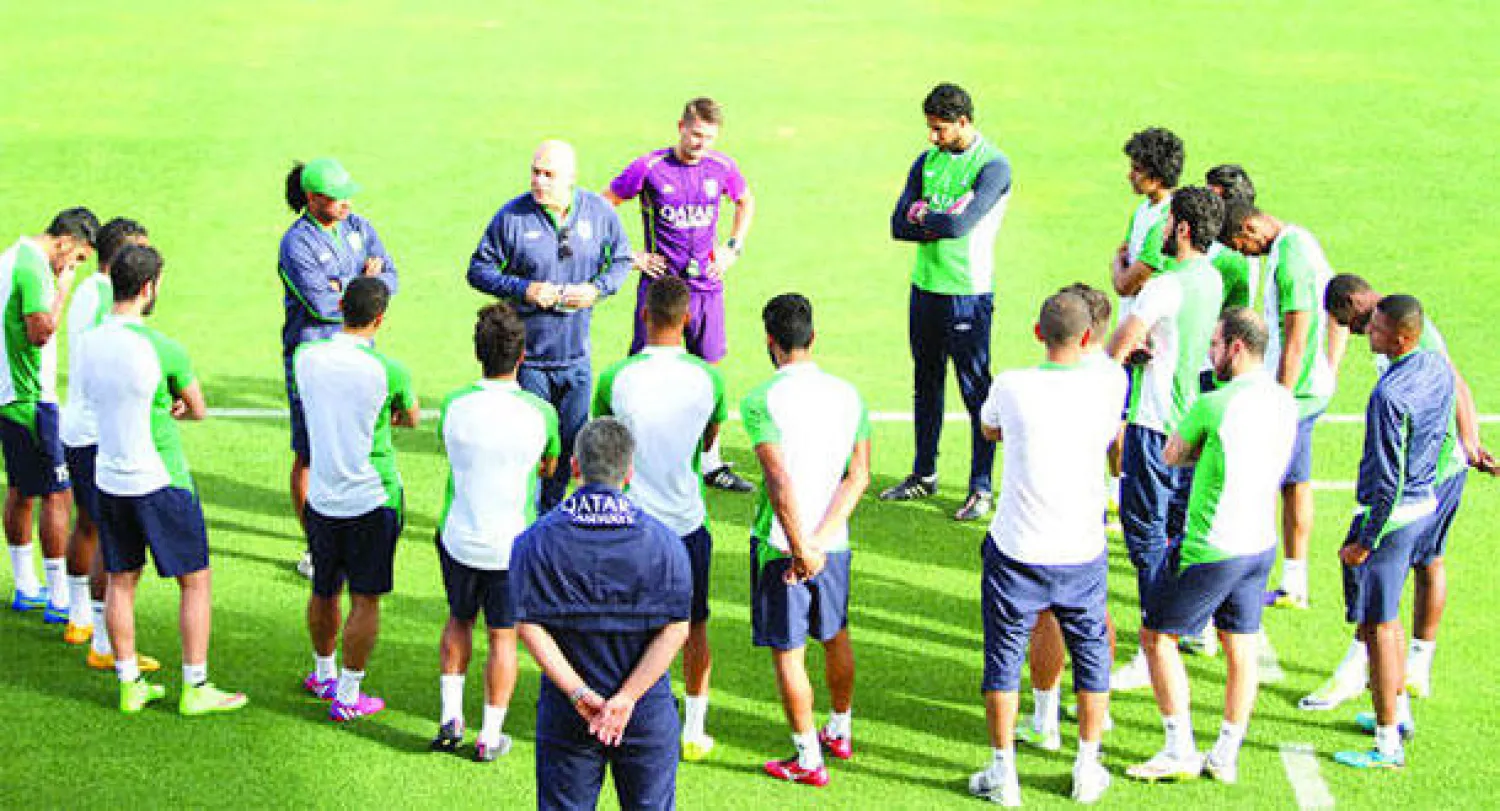 من تدريبات الأهلي الأخيرة استعدادًا لمباراة الخليج