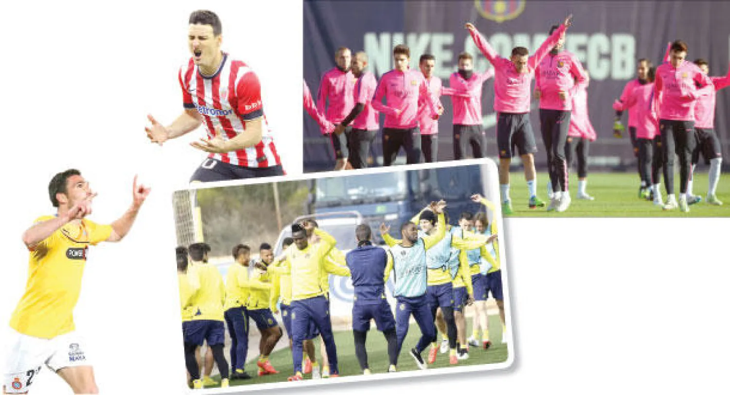 برشلونة مرشح لنهائي كتالوني (أ.ب)  -  مهاجم بلباو أريتز أدوريز (أ.ف.ب)  -  مهمة صعبة لفياريـال لتخطي برشلونة (إ.ب.أ)  -  مدافع إسبانيول أناتيز أربيلا (إ.ب.أ)