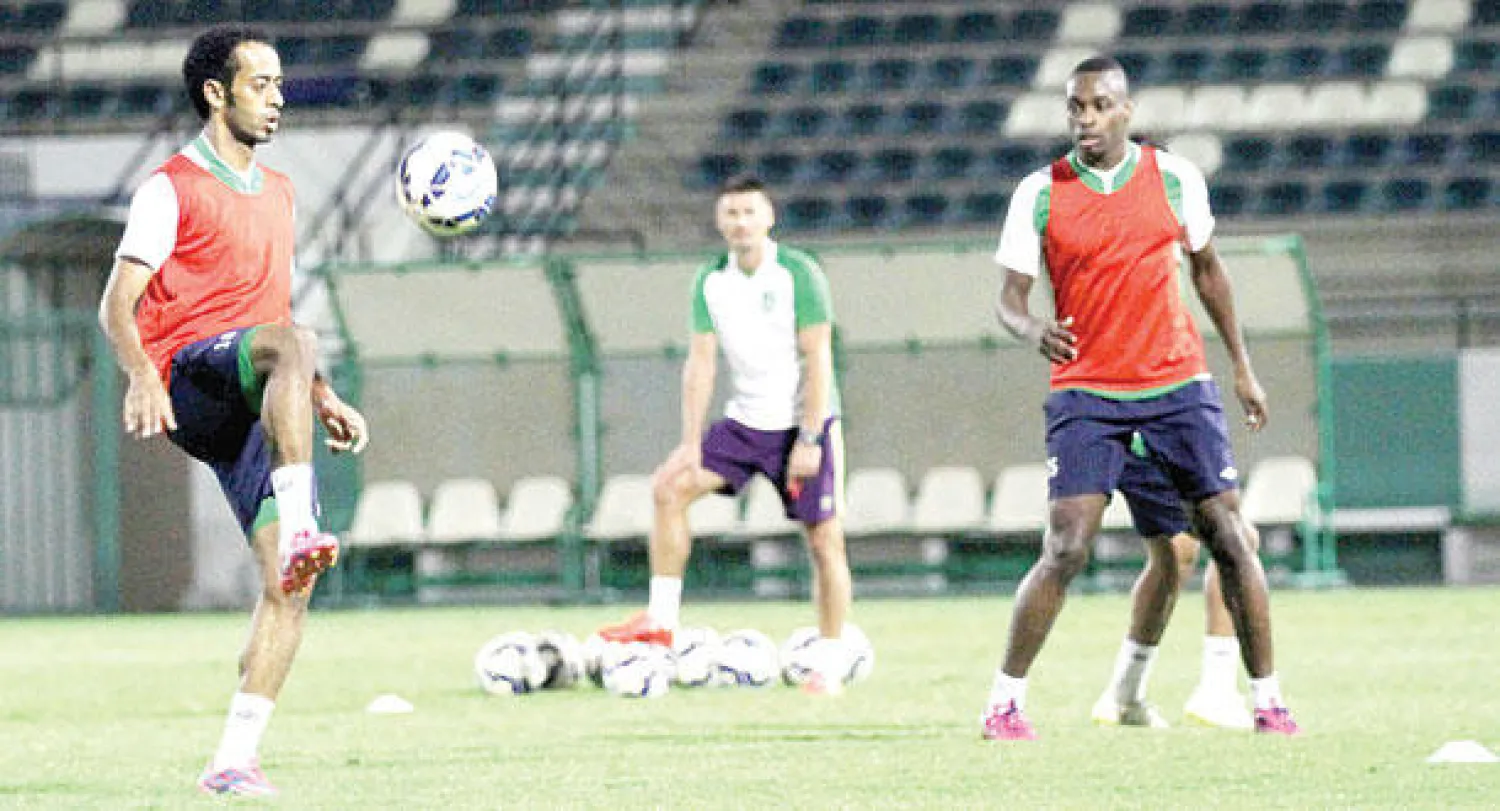 من تدريبات الأهلي الأخيرة استعدادا لمباراة ناساف الأوزبكي