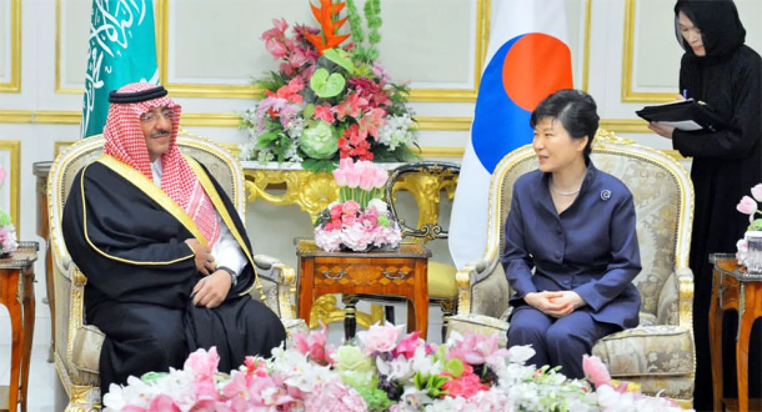  صاحب السمو الملكي الأمير محمد بن نايف بن عبدالعزيز ولي ولي العهد النائب الثاني لرئيس مجلس الوزراء وزير الداخلية و فخامة الرئيسة بارك كون هي رئيسة جمهورية كوريا (واس)