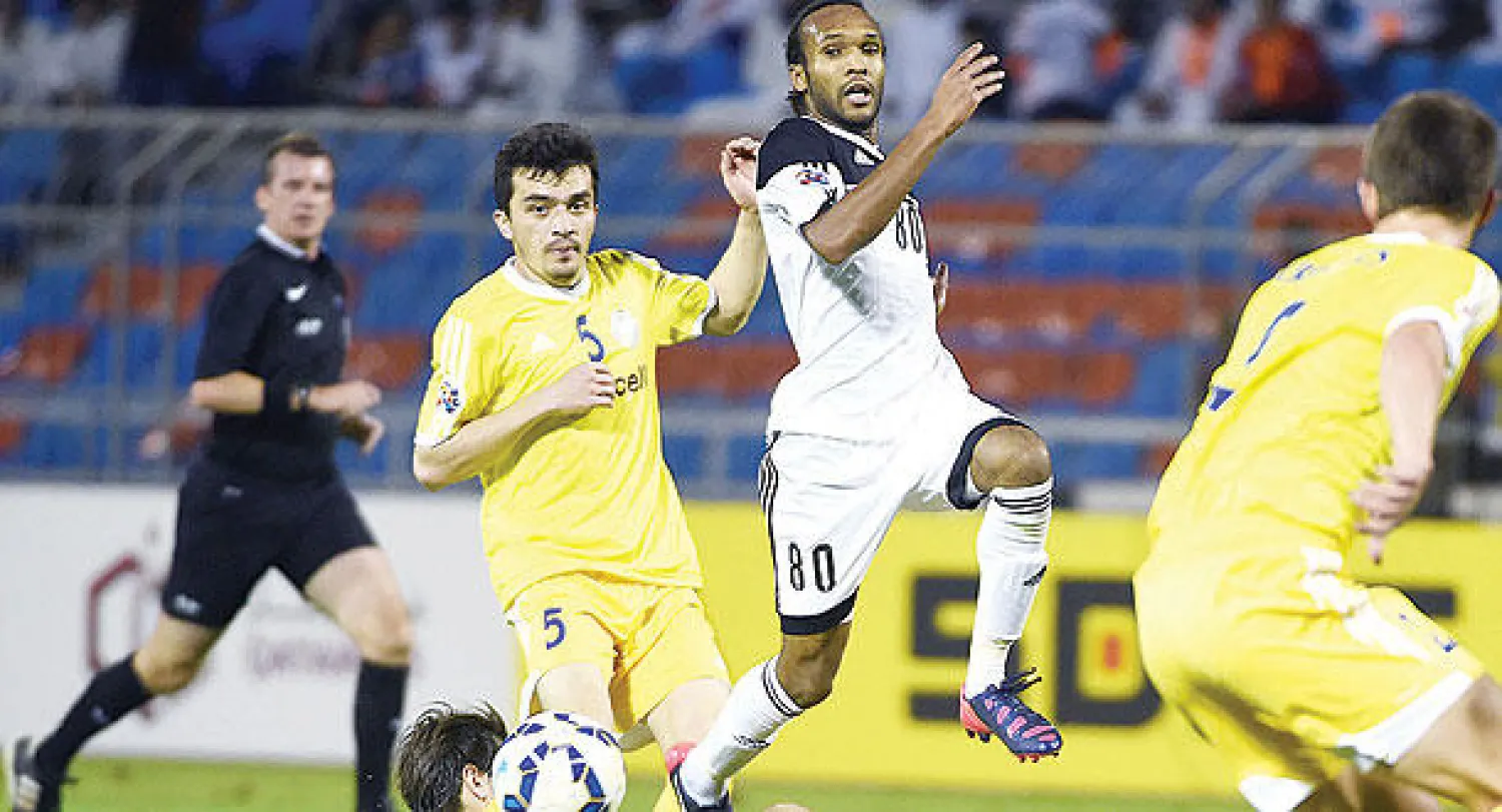 من مباراة الشباب الأخيرة أمام ناساف الأوزبكي ضمن الدوري الآسيوي (تصوير: مشعل القدير)