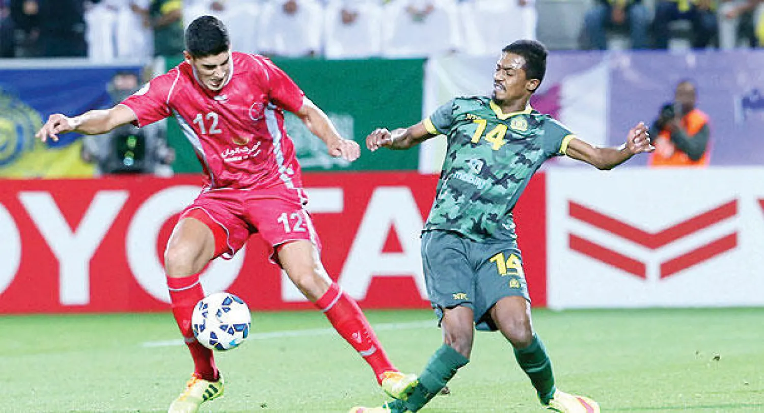 لقطة للإصابة العنيفة التي تعرض لها إبراهيم غالب (تصوير: عبد العزيز النومان)