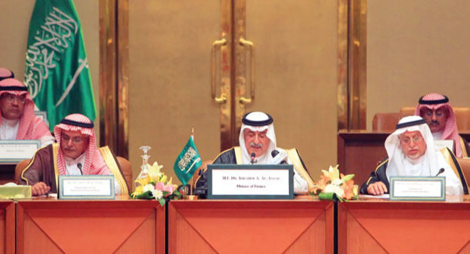 جانب من افتتاح أعمال اللجنة السعودية - الألمانية المشتركة، ويبدو في الصورة د. إبراهيم العساف مفتتحا أعمال اللجنة (تصوير: حميد الحازمي)