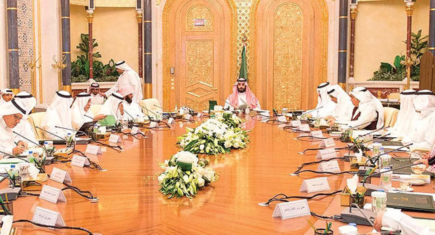 الأمير محمد بن سلمان لدى ترؤسه اجتماع مجلس الشؤون الاقتصادية والتنمية أمس (واس)