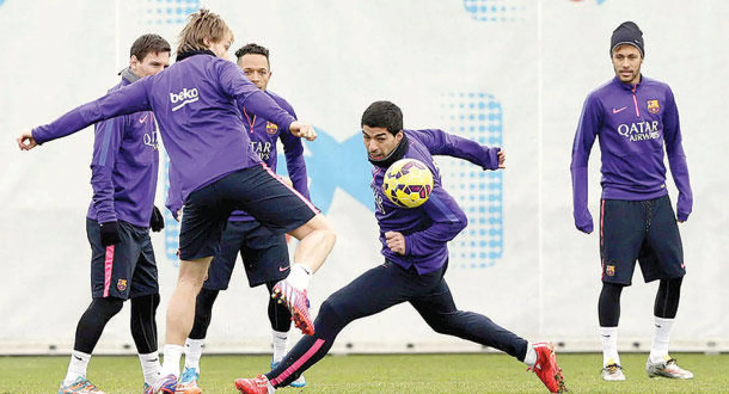 برشلونة على أعتاب دور الثمانية (إ.ب.أ)