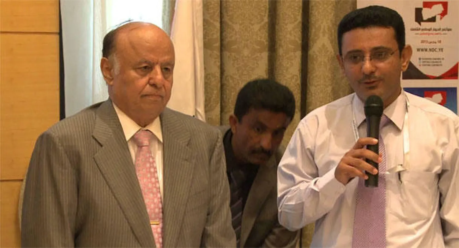 الدكتور محمد مارم، مدير مكتب الرئيس اليمنيمع الرئيس عبد ربه منصور هادي