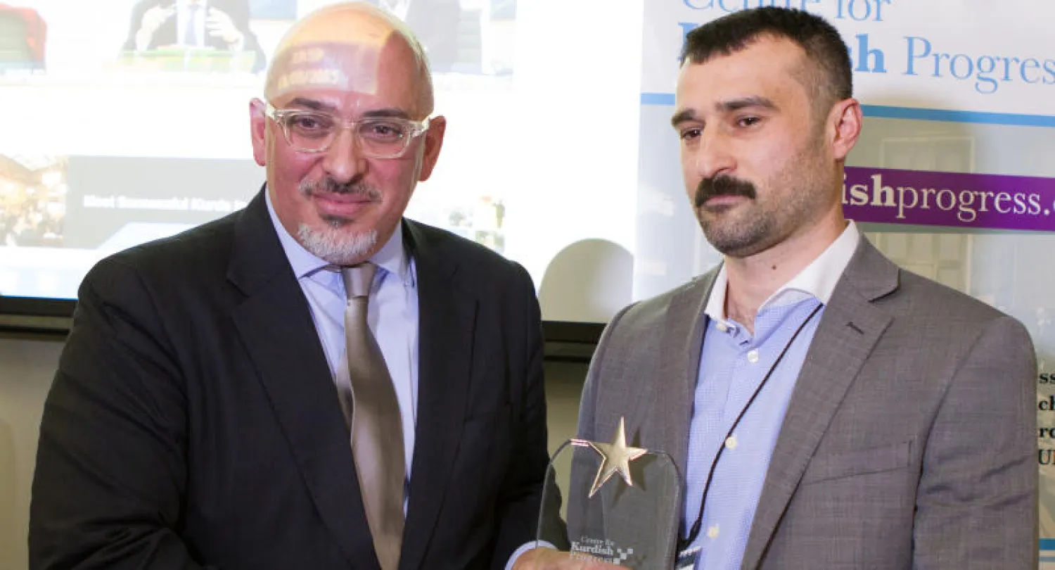 سافاس يوكسيل والنائب ناظم زهاوي (تصوير: جيمس حنا)