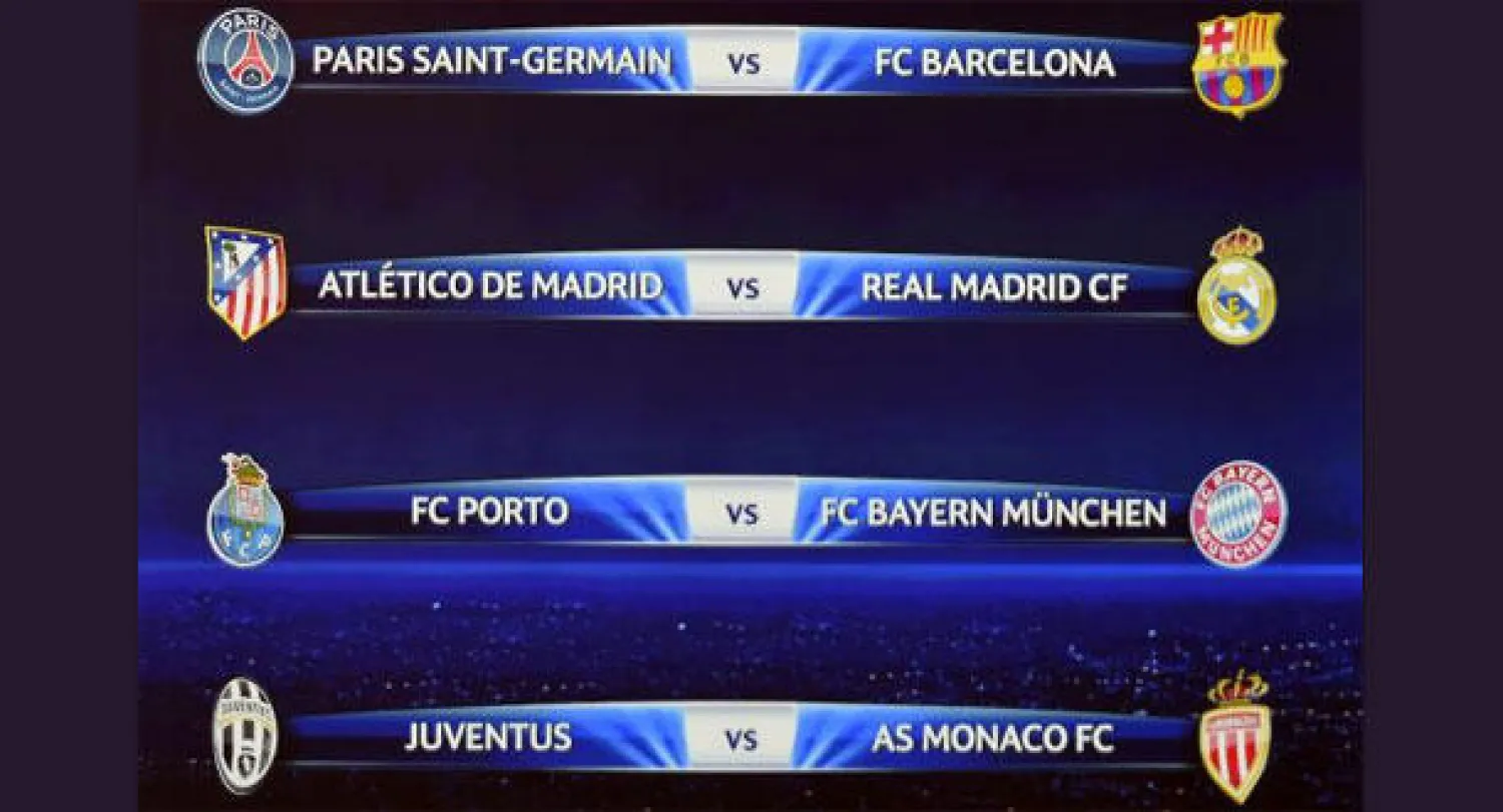 قرعة ربع النهائي في دوري أبطال أوروبا