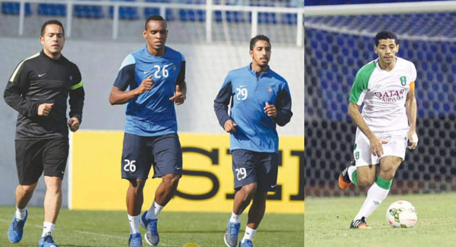 تيسير الجاسم من أهم أوراق الأهلي اليوم (أرشيف «الشرق الأوسط»)  -  من تدريبات الهلال استعدادا لمواجهة لوكوموتيف الأوزبكي (تصوير: المركز الإعلامي بنادي الهلال)