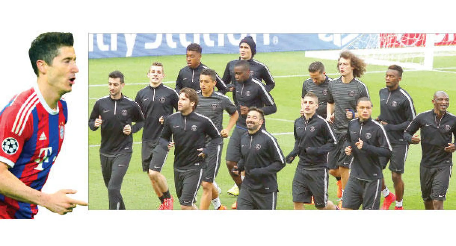 سان جيرمان يتطلع للتركيز على البطولات المحلية (إ.ب.أ)، ليفاندوفسكي أحد أعمدة بايرن (أ.ف.ب)