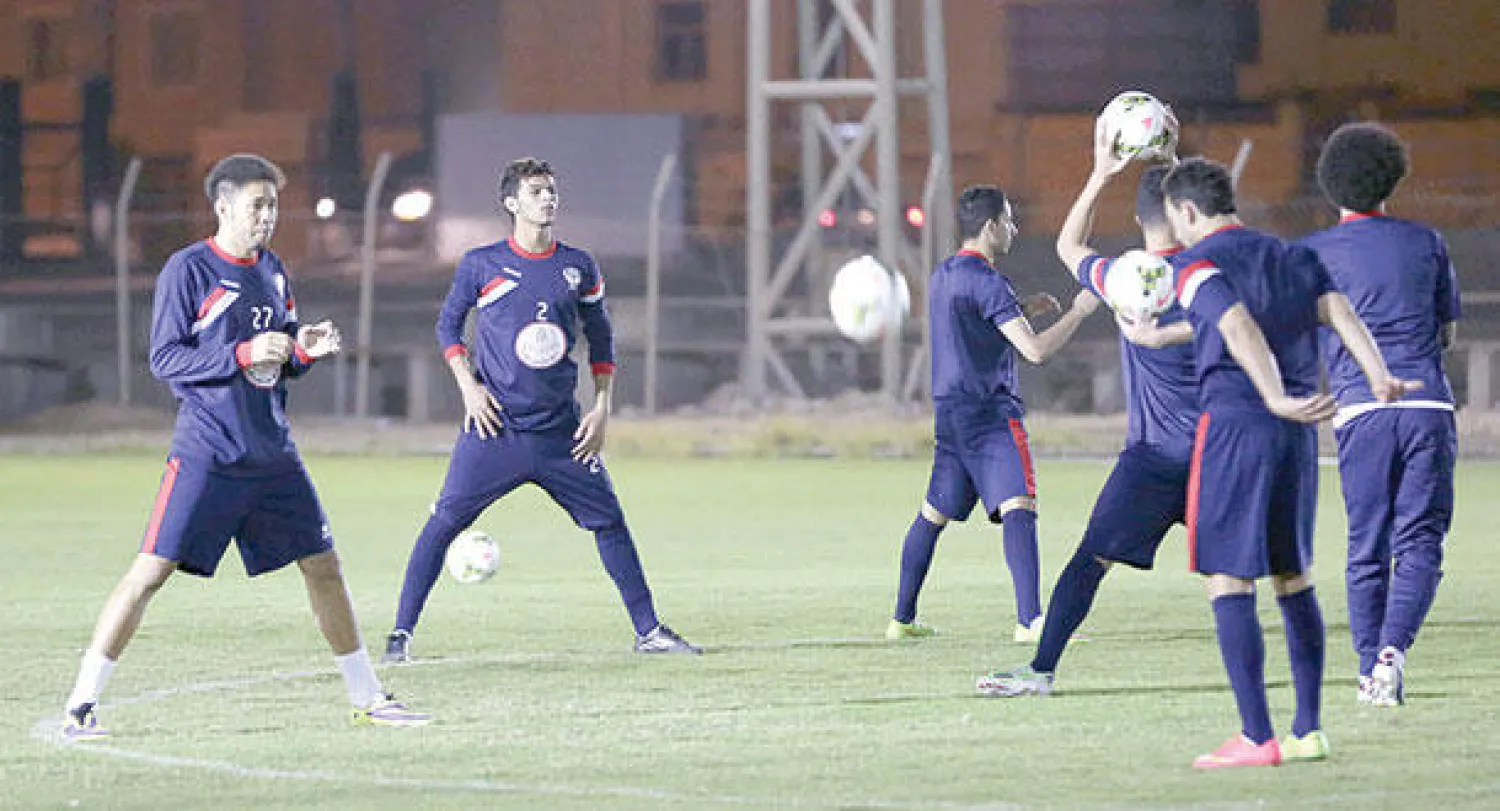 من تدريبات هجر الأخيرة استعدادًا لمواجهة الشعلة (تصوير: المركز الإعلامي بنادي هجر)