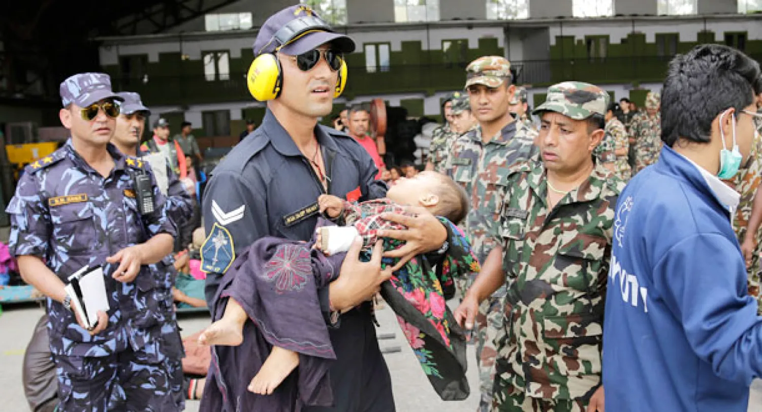 حصيلة ضحايا زلزال النيبال تتعدى الـ3400 شخص وتضرر مليون طفل