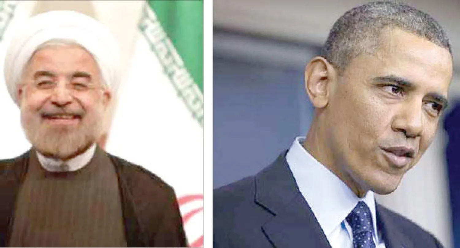 الرئيس الأميركي باراك أوباما، و الرئيس الإيراني حسن روحاني