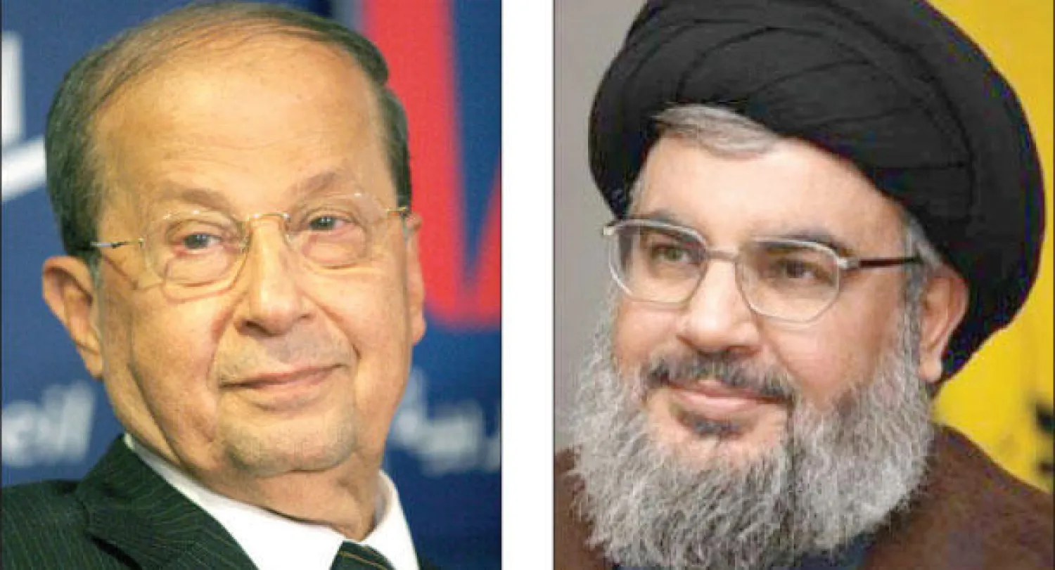 حسن نصر الله وميشال عون