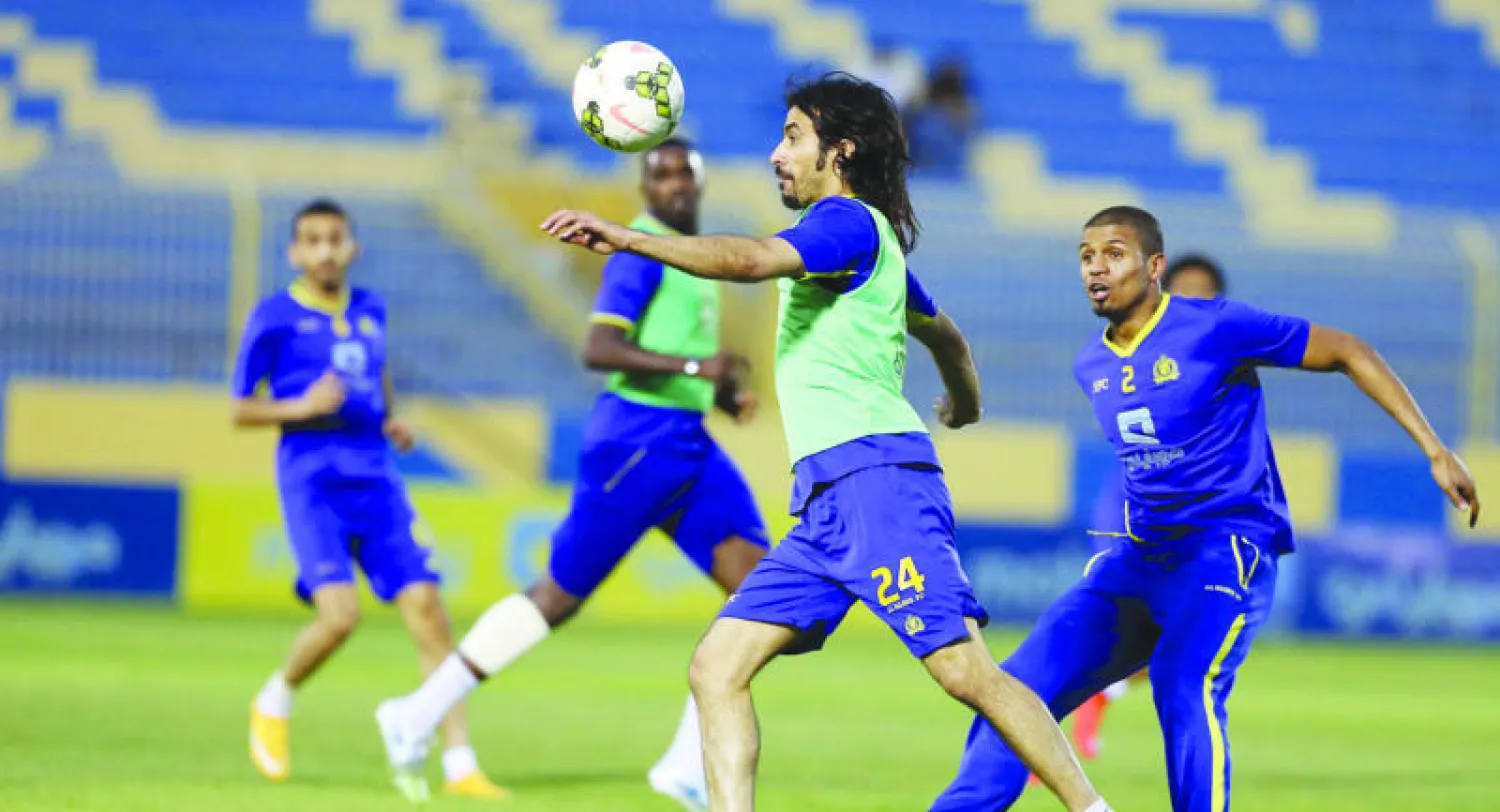 جانب من تدريبات النصر الأخيرة استعدادا للموقعة الآسيوية (تصوير: المركز الإعلامي بنادي النصر)