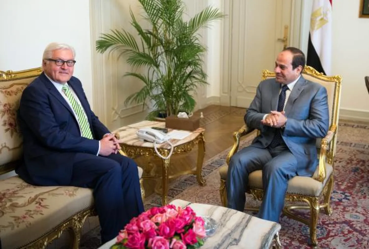 الرئيس المصري يستقبل وزير خارجية ألمانيا بمقر الرئاسة