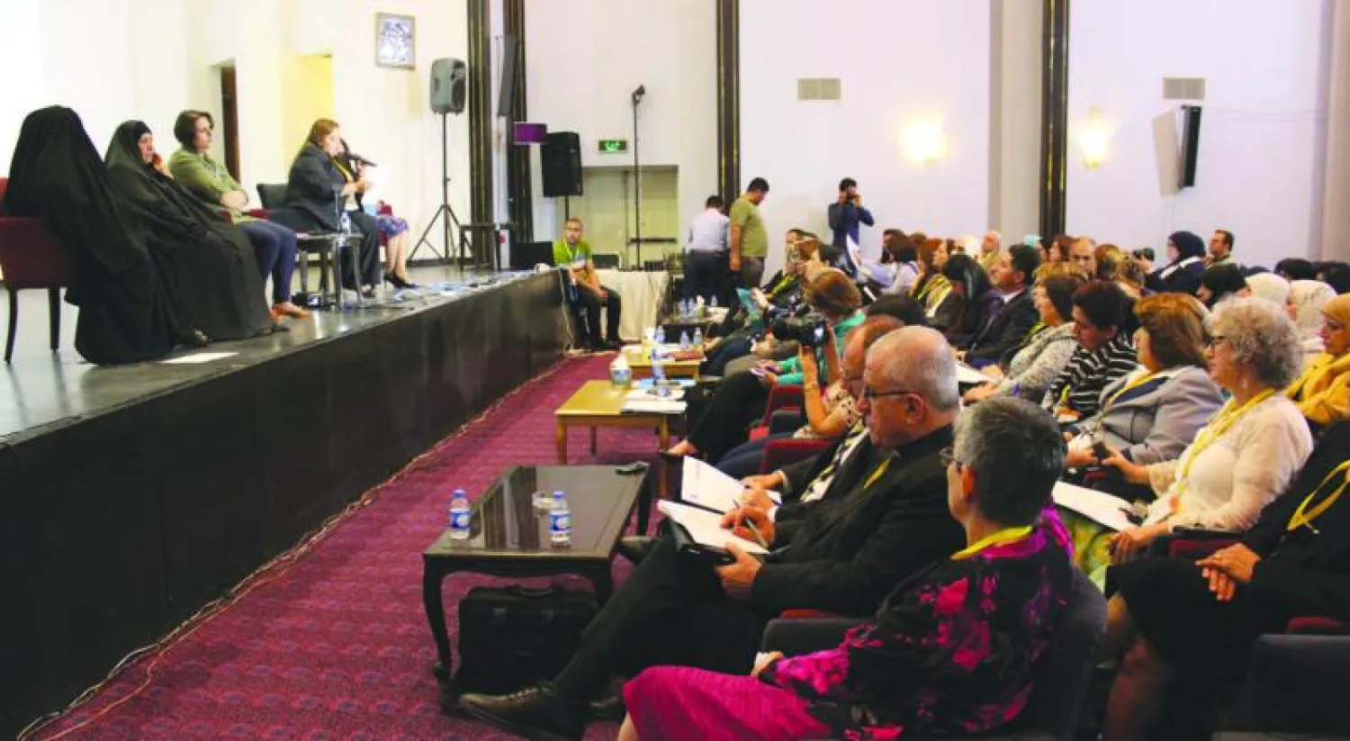 جانب من ملتقى الأمن النسوي لمنطقة الشرق الأوسط وشمال أفريقيا في أربيل أمس ({الشرق الأوسط})