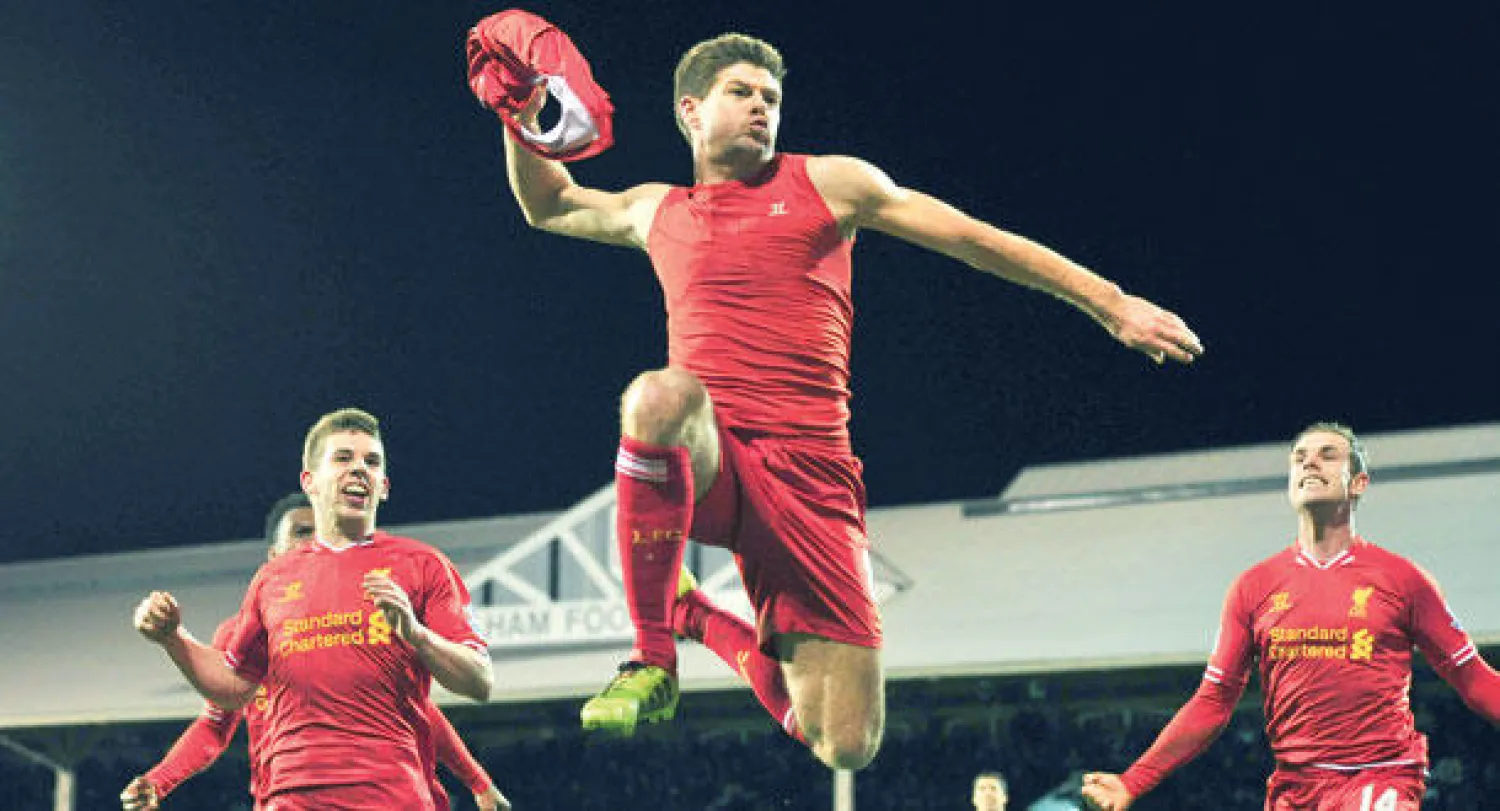 من أرشيف جيرارد مع ليفربول (أ.ف.ب)