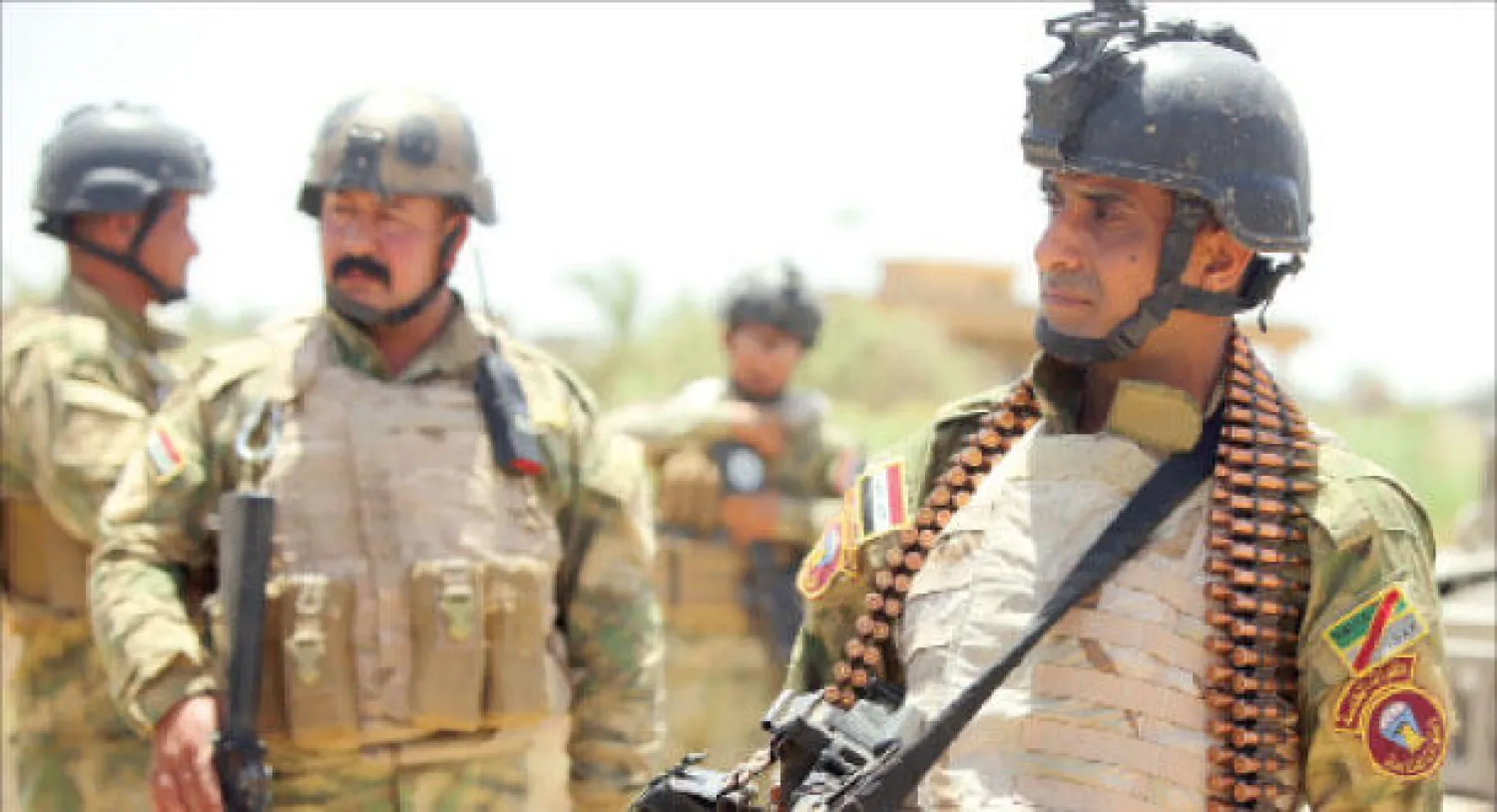 جنود عراقيون في منطقة الكرمة غربي بغداد أمس (أ.ف.ب)