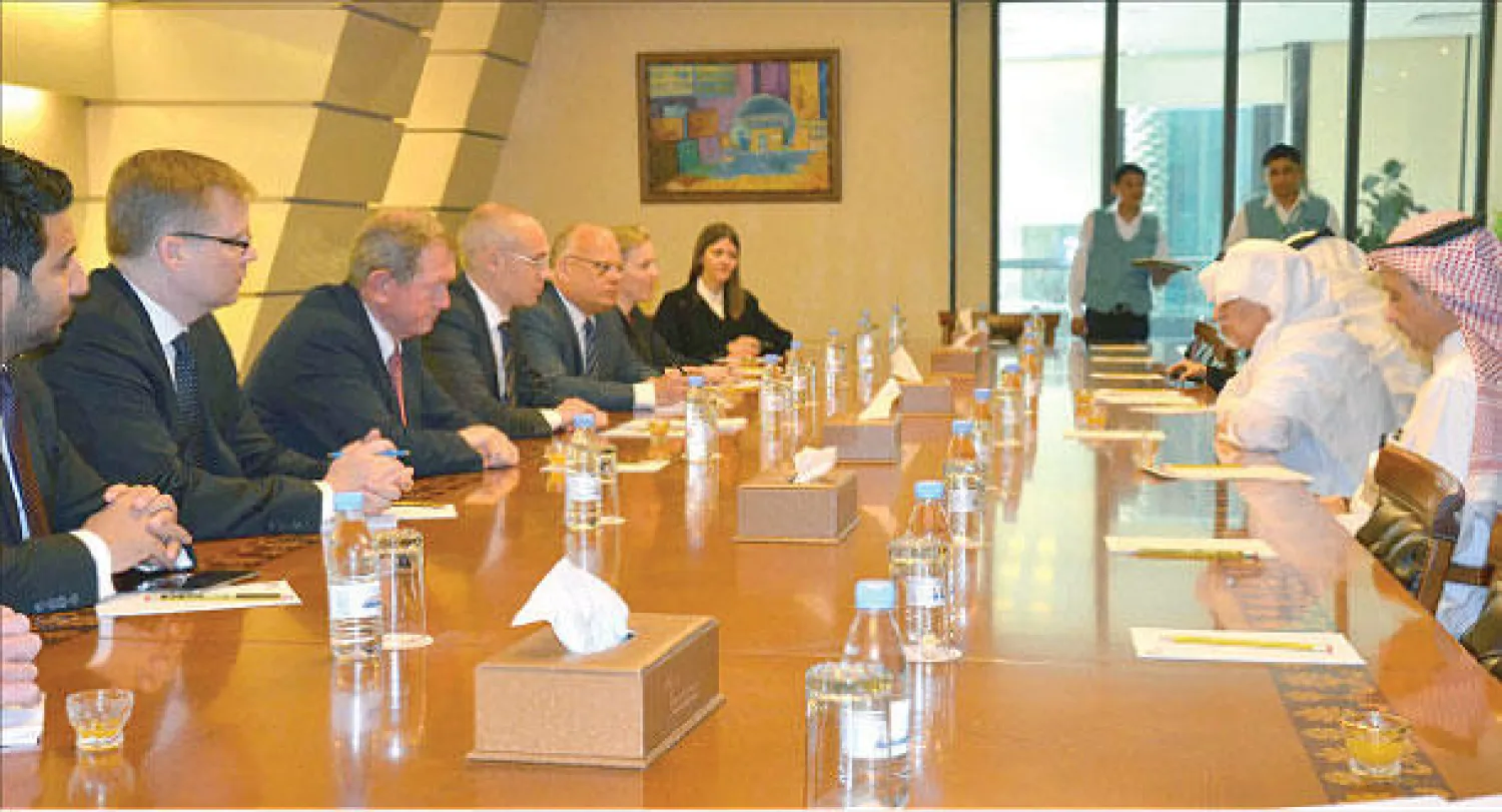 جانب من مباحثات الوفد السويدي مع قطاع الأعمال السعودي بالرياض-  («الشرق الأوسط»)