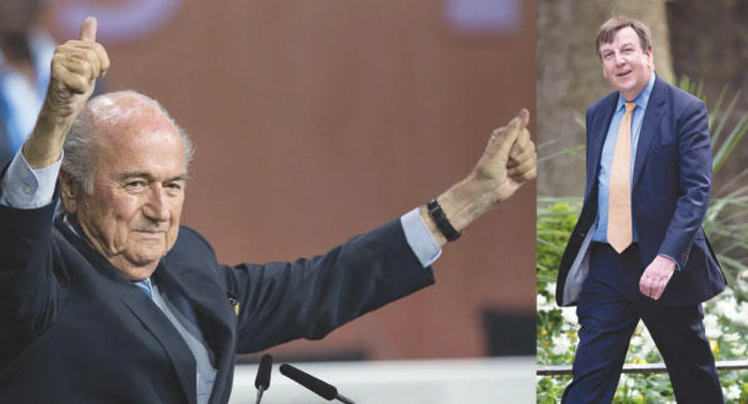 جون ويتينغديل وزير الرياضة البريطاني (إ.ب.أ)  -  بلاتر واثق من المضي قدما لإصلاح الفيفا (أ.ب)