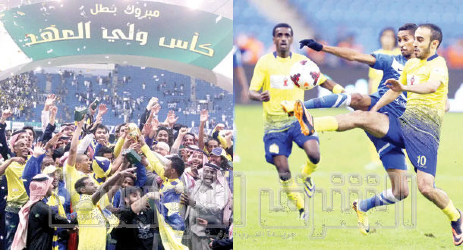 العملاقان الكبيران سيتواجهان للمرة الأولى في الجوهرة المشعة (تصوير: عبد العزيز النومان)  -  النصر توج العام الماضي بكأس ولي العهد على حساب الهلال (تصوير: سعد العنزي)
