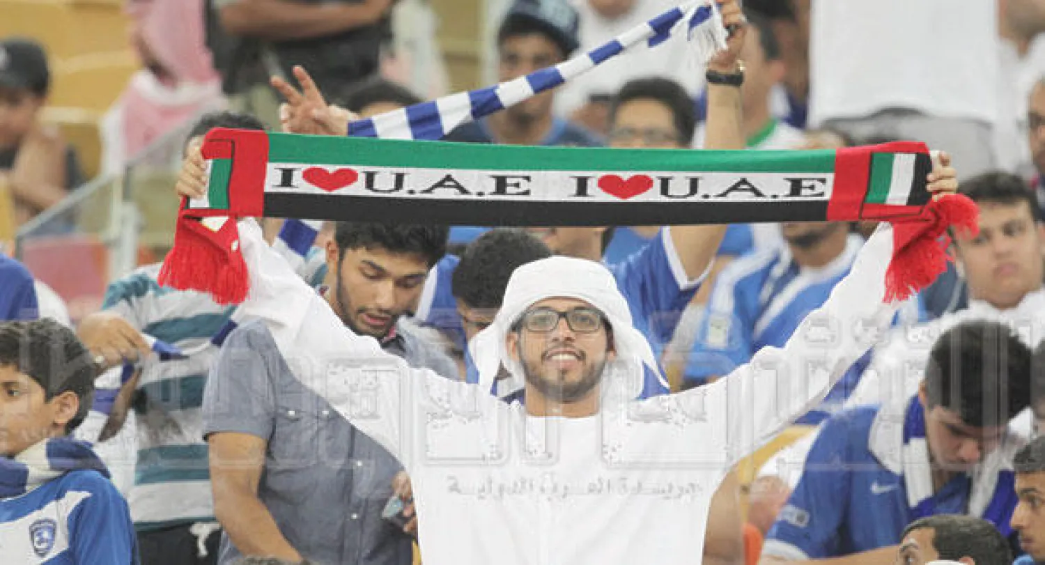 مشجع إماراتي حضر لمتابعة المباراة النهائية (تصوير: عدنان مهدلي)