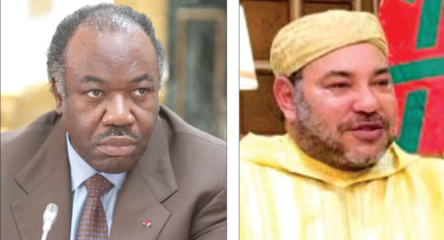 العاهل المغربي الملك محمد السادس،  رئيس جمهورية الغابون علي بونغو أونديمبا