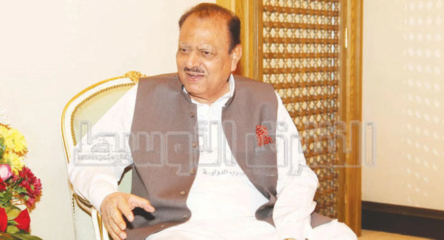 الرئيس الباكستاني ممنون حسين خلال اللقاء في مقر إقامته بمكة المكرمة (تصوير: أحمد حشاد)