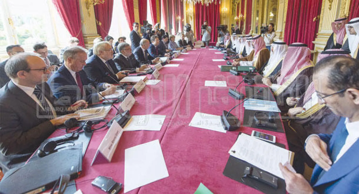 ولي ولي العهد السعودي ووزير الخارجية الفرنسي يترأسان اللجنة التنسيقية الدائمة السعودية - الفرنسية مع كبار المسؤولين من البلدين في باريس أمس (تصوير: بندر الجلعود)