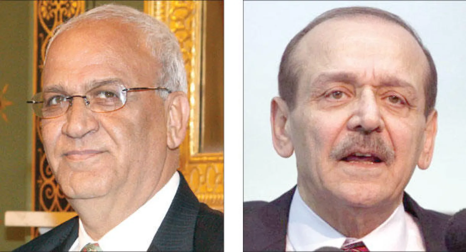 ياسر عبد ربه  و صائب عريقات