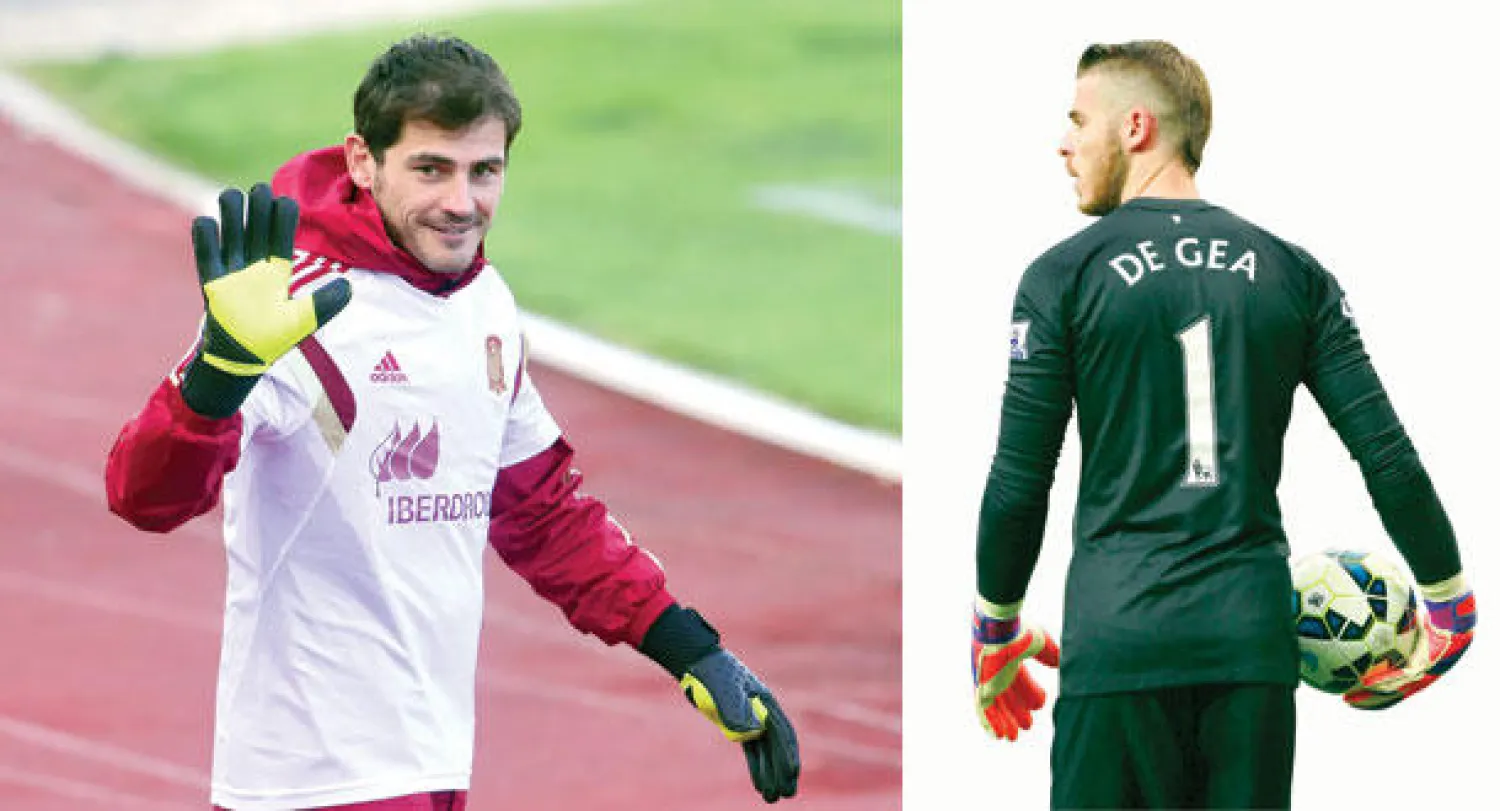 دي خيا حارس يونايتد (رويترز)  -  كاسياس في طريقه لمغادرة ريـال مدريد بعد 25 عاما مع النادي الملكي (أ.ف.ب)