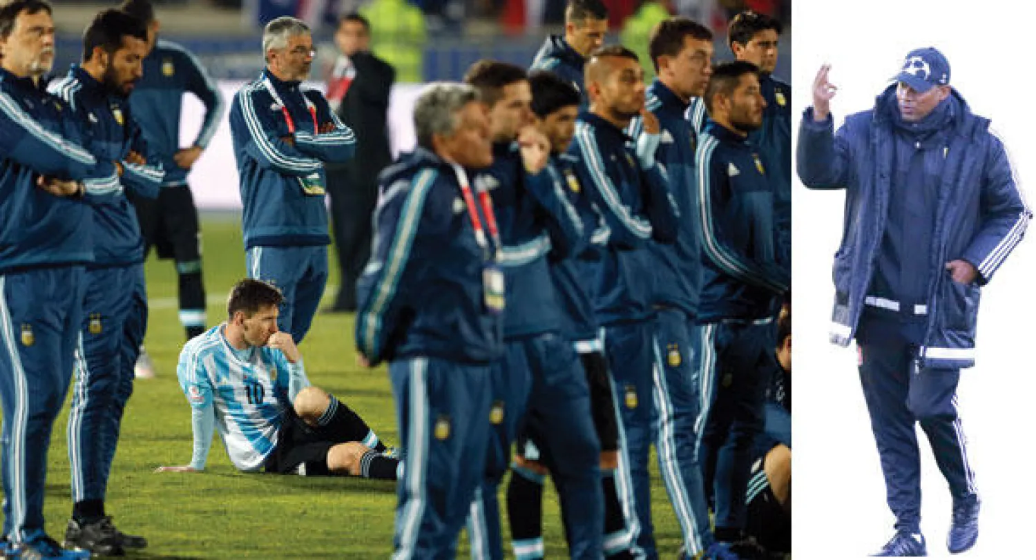 نويل سانفيسينتي المدير الفني لمنتخب فنزويلا (رويترز)  -  ميسي في انتظار تسلم جائزة لا يرغب فيها (أ.ب)