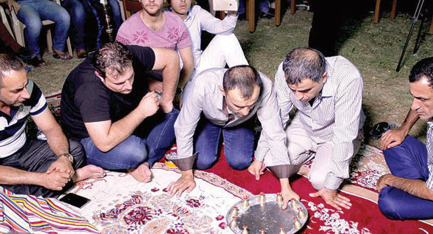 جانب من لعبة الصينية في أربيل («الشرق الأوسط»)