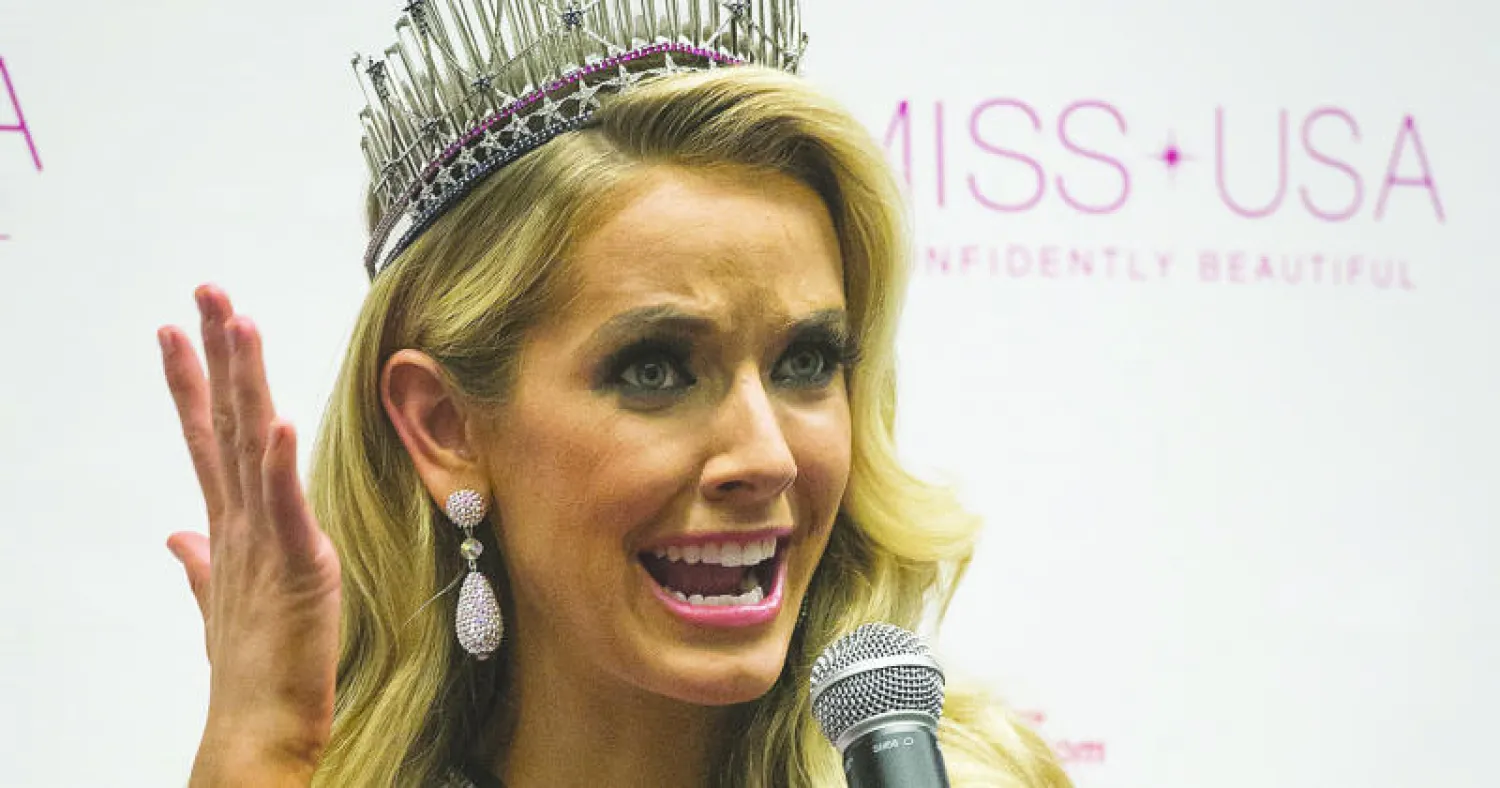 أوليفيا جوردان خلال مؤتمر صحافي (رويترز)