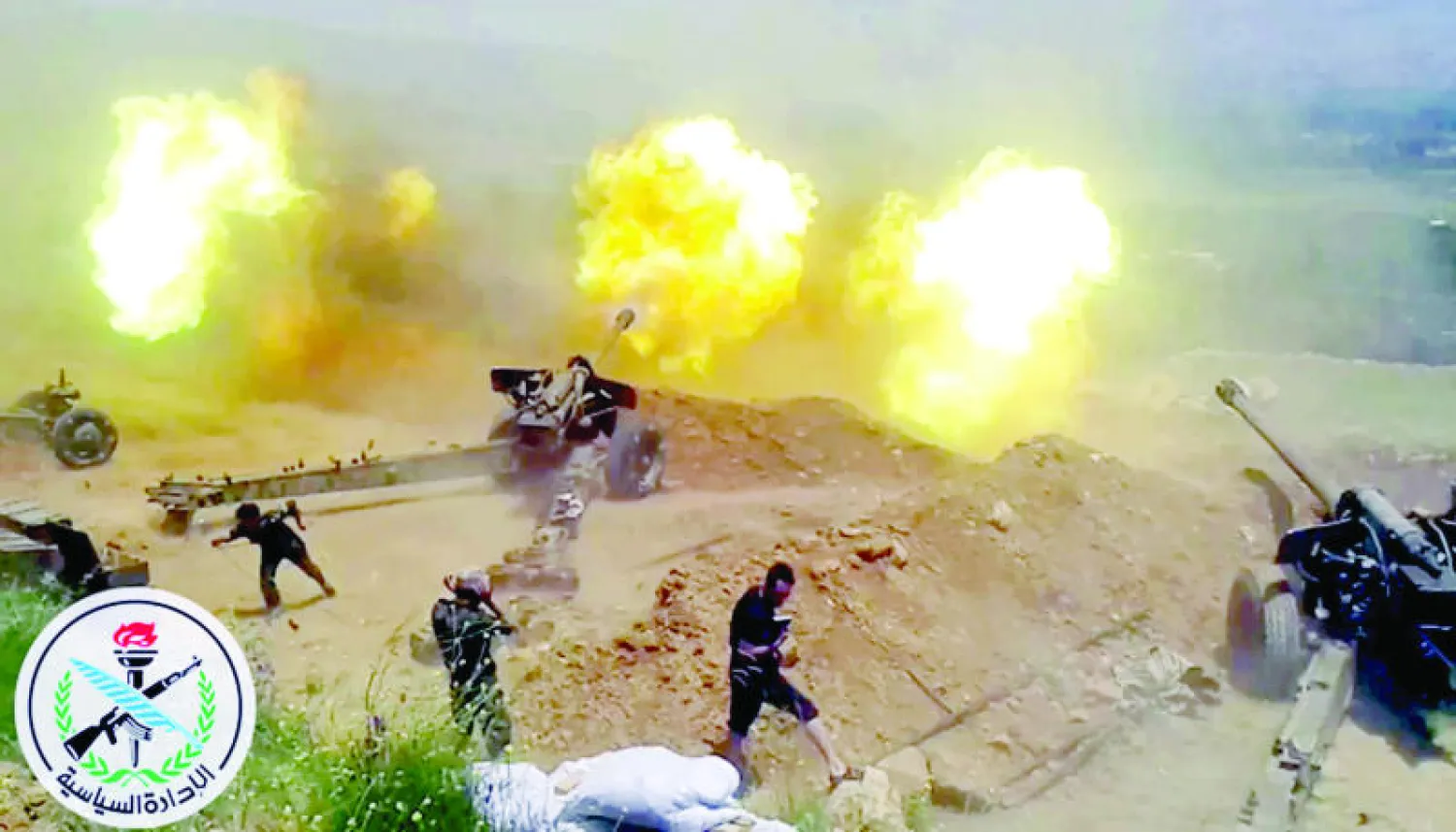 صورة وزعتها وكالة «سانا» الرسمية بعد انطلاق الهجوم العسكري للنظام وحزب الله على الزبداني في الأسبوع الأول من الشهر الحالي (إ.ب.أ)