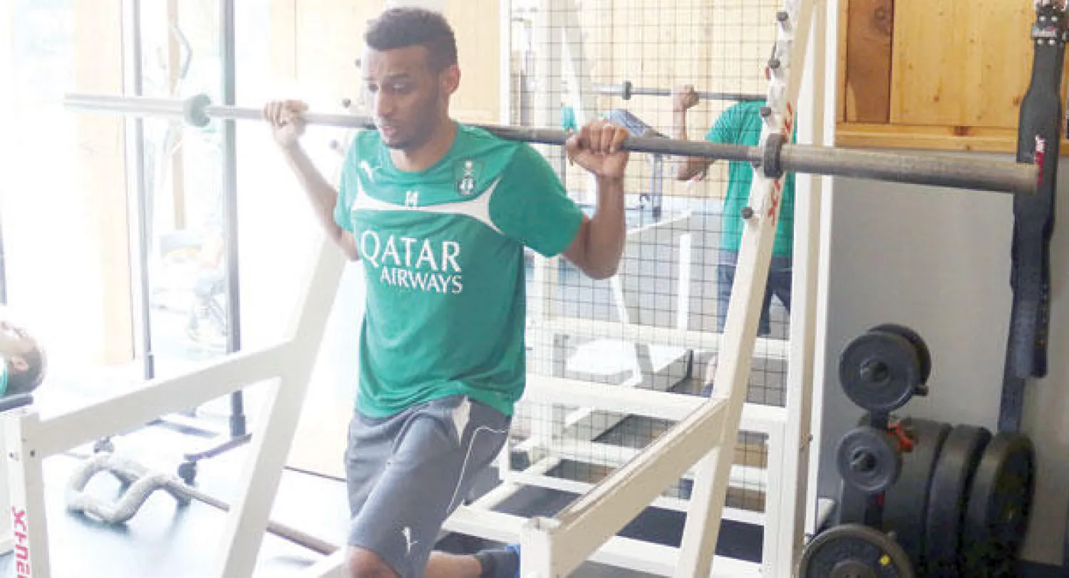 مهند عسيري في حصة الحديد (المركز الإعلامي بالنادي الأهلي)