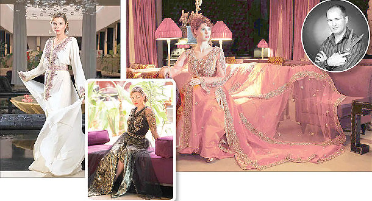 دمج الطابع العصري مع التقليدي مفتاح لتسويق القفطان عالميا و قفطان أبيض مرصع بالخرز الملون