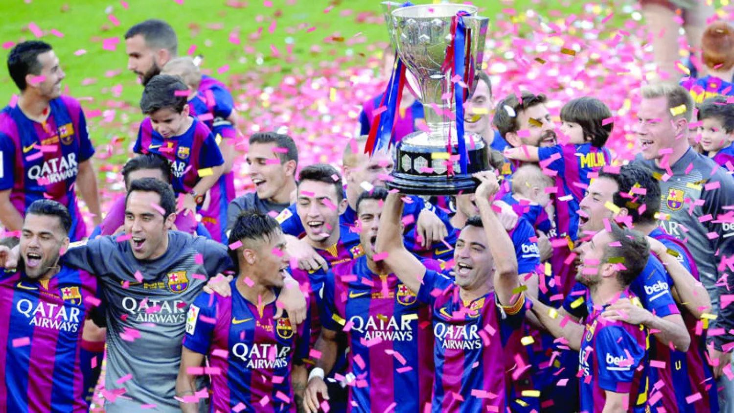 برشلونة حامل لقب الدوري الإسباني الموسم الماضي («الشرق الأوسط»)