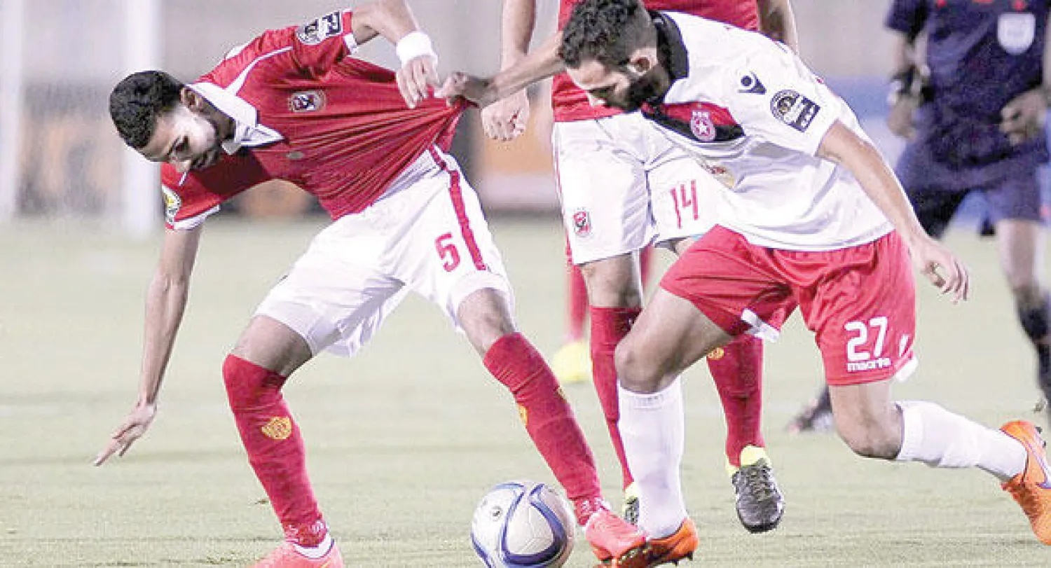 لقطة من مباراة الاهلي والنجم الساحلي التي سقط فيها الفريق المصري في الجولة الرابعة (الشرق الاوسط)