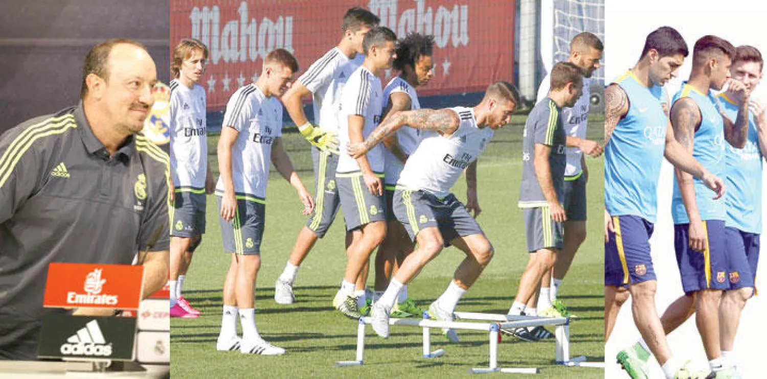 ثلاثي هجوم برشلونة ميسي - نيمار - سواريز الأكثر تهديفا في تاريخ الكرة الإسبانية (إ.ب.أ)  -  الريـال  يواجه بيتيس اليوم ولا بديل عن فوز مقنع (إ.ب.أ)  -  بينيتيز يخشى انفجار بركان الغضب في سانتياغو بيرنابيو اليوم (إ.ب.أ)