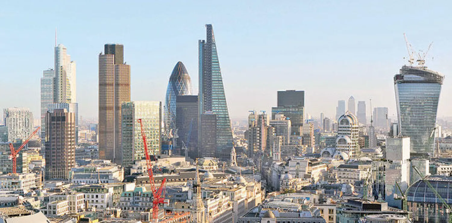 جانب من الحي المالي في لندن («الشرق الأوسط»)