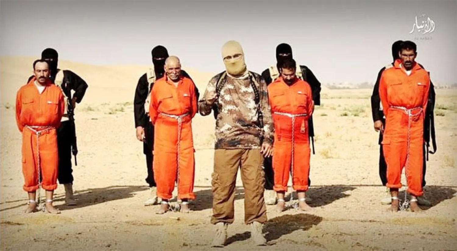 «داعش» يبث شريطا مصورا لإعدام أربعة من عناصر الحشد الشعبي في الأنبار